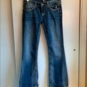 Express Rerock Low Rise Boot Cut Jeans